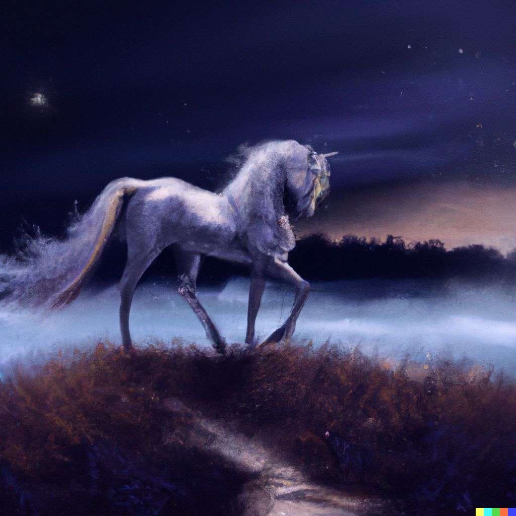 a horse, digital art, fantasy